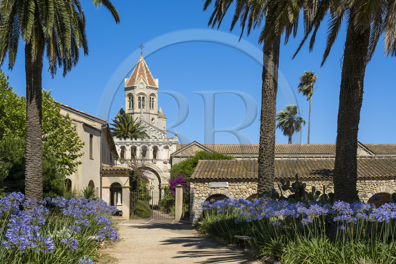 France, Alpes-Maritimes, Cannes, Lerins Islands, Saint-Honorat island, Abbey of Lerins, the abbey church
