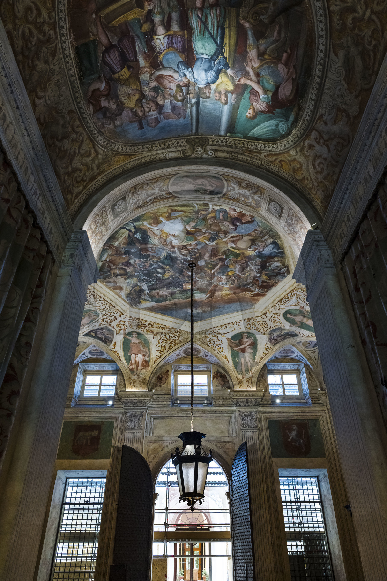 Italie, Ligurie, Gênes, palais des Rolli classés Patrimoine Mondial de l'UNESCO dans la Strada Nuova aujourd’hui via Garibaldi, le Palazzo Angelo Giovanni Spinola