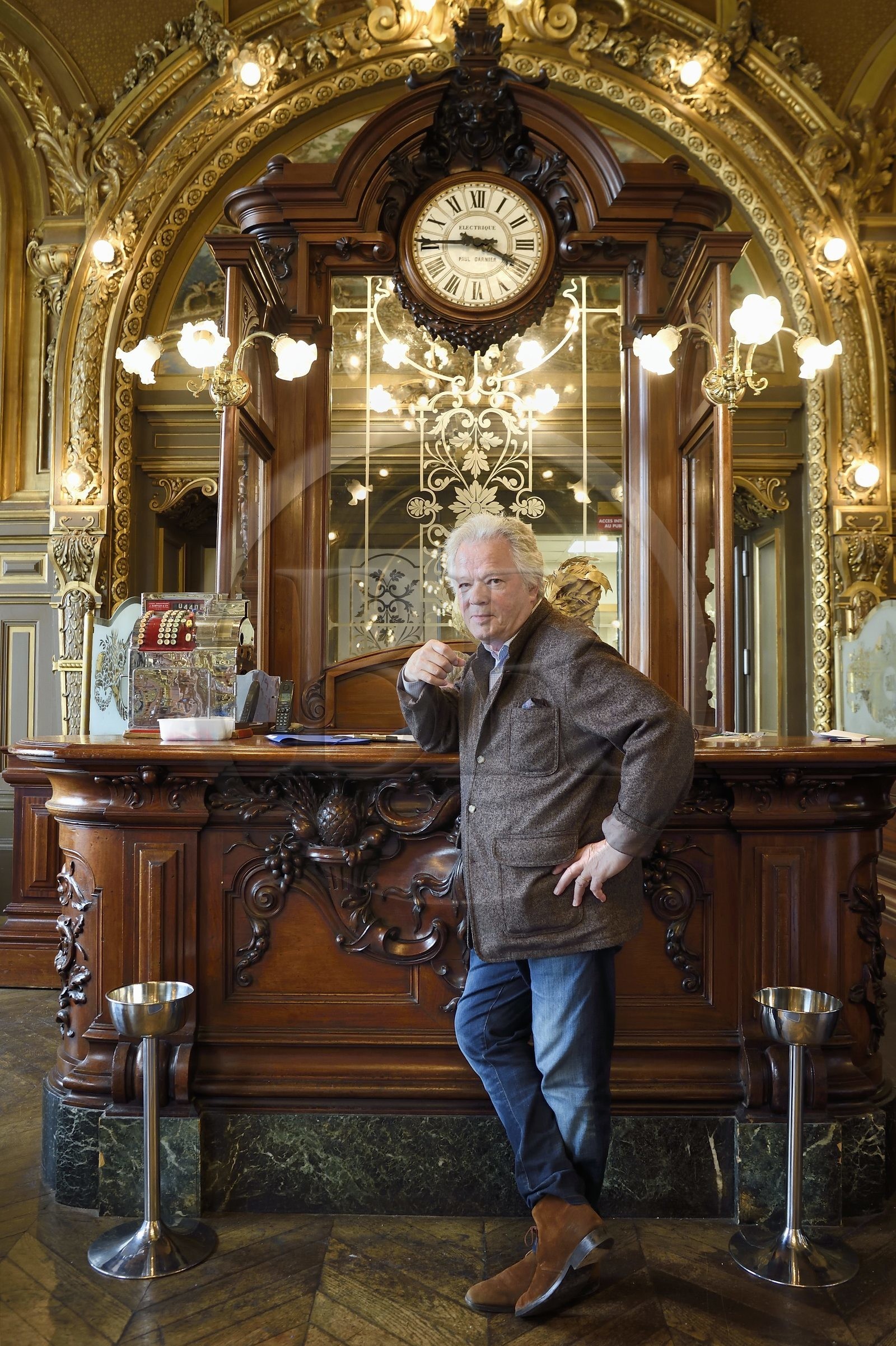 France, Paris, gare de Lyon (train station), restaurant Le Train bleu, Gilles Pudlowski