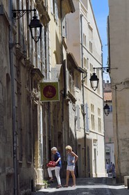 France, Bouches du Rhone, Arles, rue Balze in the old town