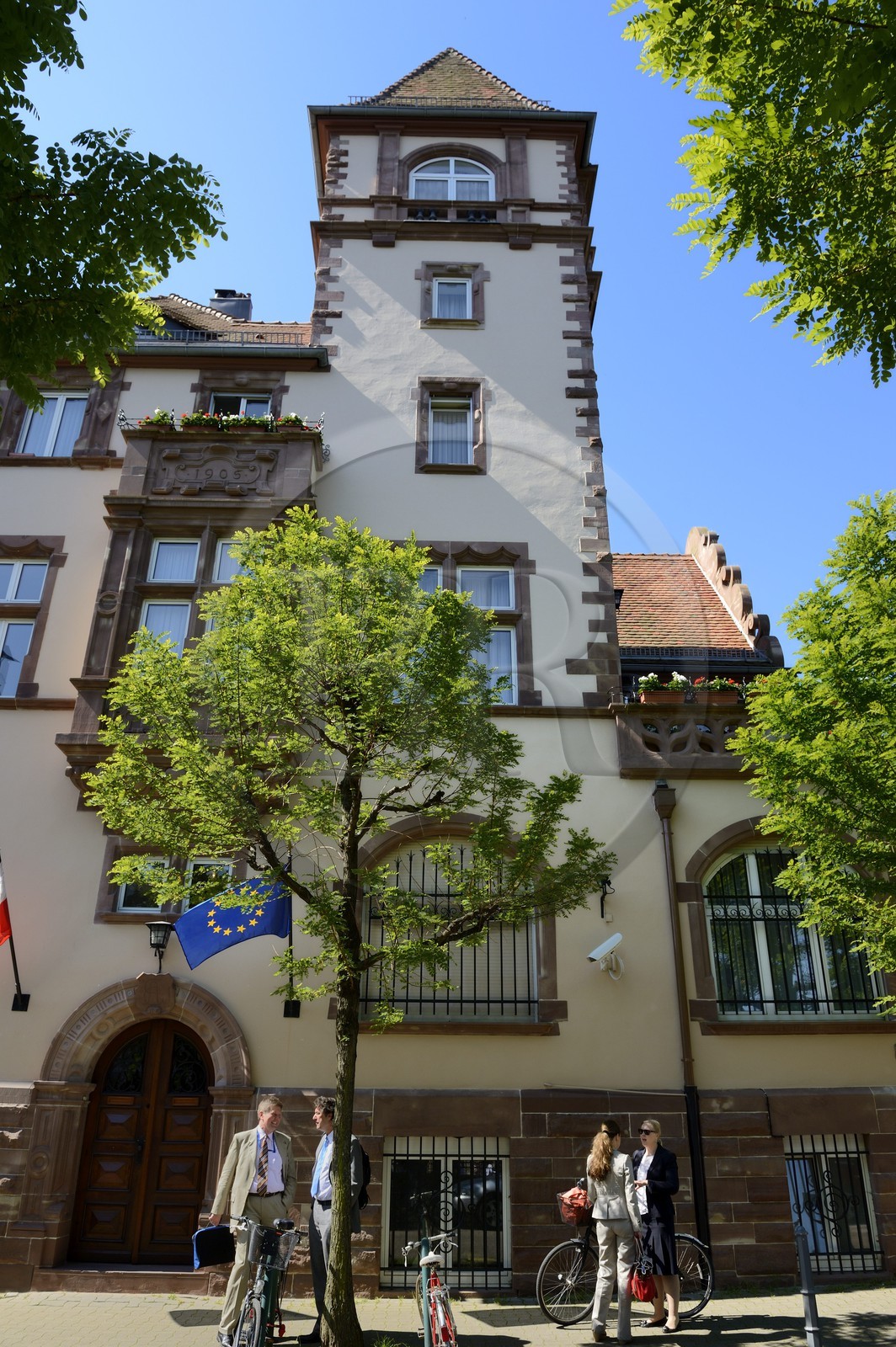 France, Bas-Rhin (67), Strasbourg, quartier de la Neustadt datant de la periode allemande, l'actuel consulat de Pologne au 2 rue Geiler des architectes Lutcke et Backes (1902) de style néo-Renaissance