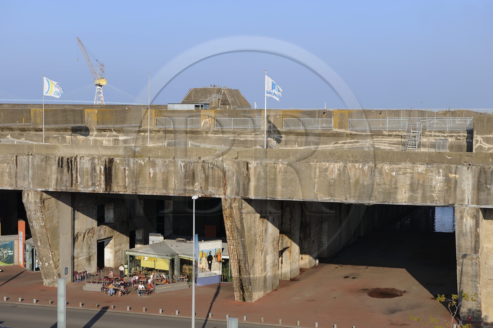 France, Loire-Atlantique (44), port de Saint-Nazaire, ancienne base sous-marine