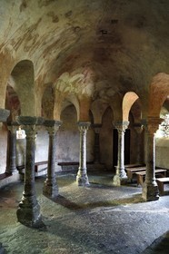 France, Haute-Loire (43), Aiguilhe, commune limitrophe du Puy-en-Velay, étape classée Patrimoine Mondial de l'UNESCO dans le cadre des chemins de Compostelle, la Chapelle Saint-Michel d'Aiguilhe