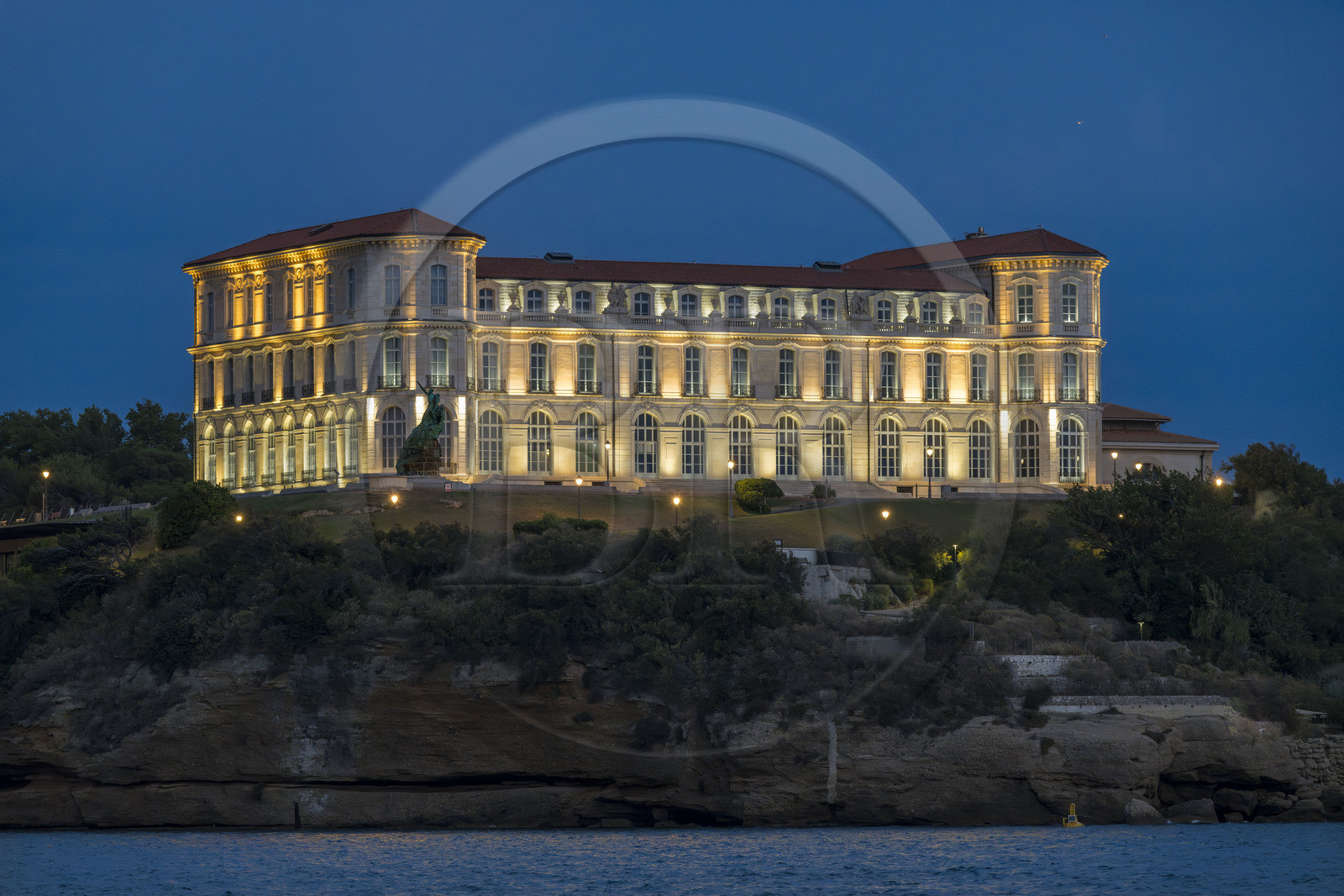 France, Bouches-du-Rhône (13), Marseille, quartier du Pharo, entrée du Vieux Port, palais du Pharo