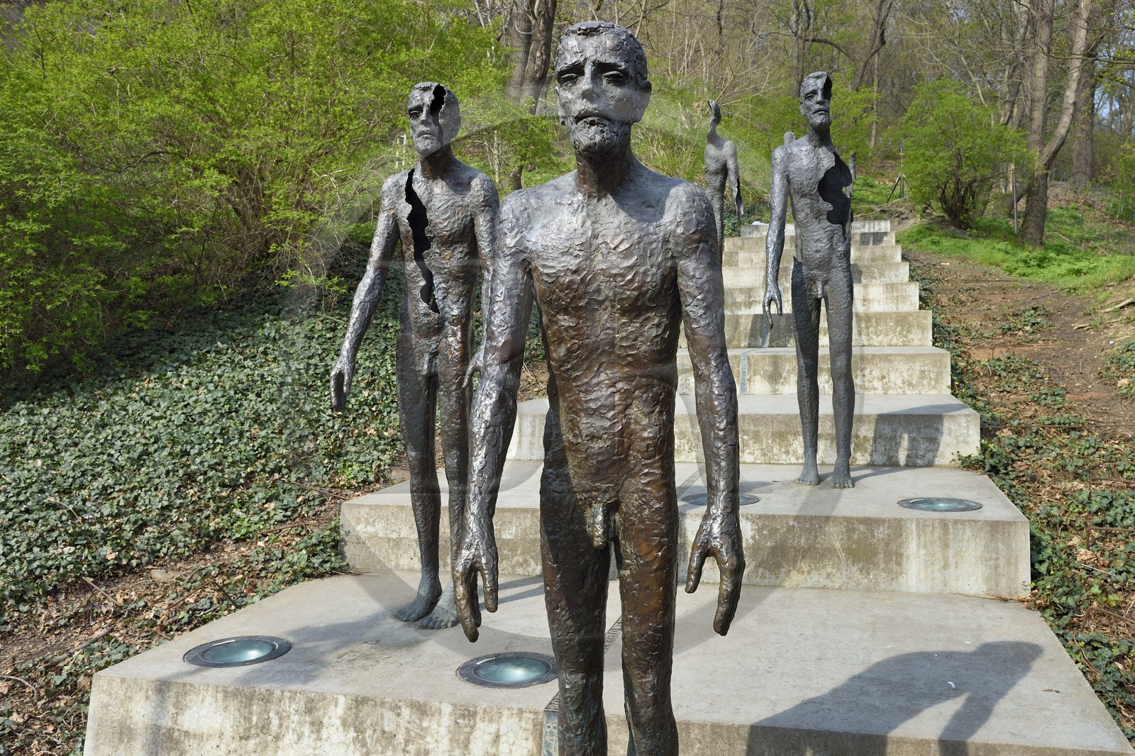 République Tchèque, Prague, centre historique classé Patrimoine Mondial de l'UNESCO, quartier Mala Strana, Mémorial pour les victimes du communisme situées à la base colline de Petrin, œuvre du sculpteur Olbram Zoubek