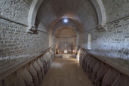 France, Var (83), Massif des Maures, Collobrières, chartreuse de la Verne, les stalles de l'église