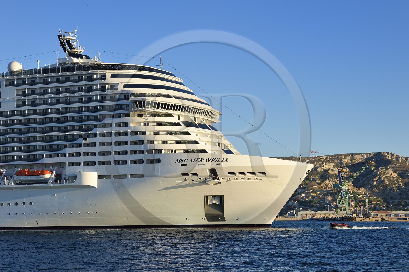France, Bouches du Rhone, Marseille, Euroméditerranée Zone, Great Seaport of Marseille, cruise ship