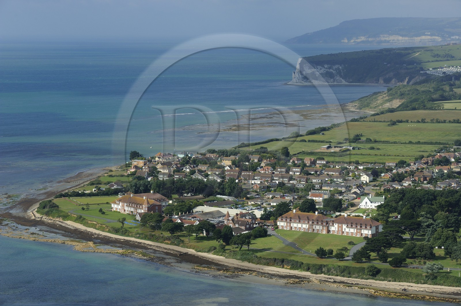 Royaume-Uni, Angleterre, Hampshire, Ile de Wight, Bembridge (vue aérienne)
