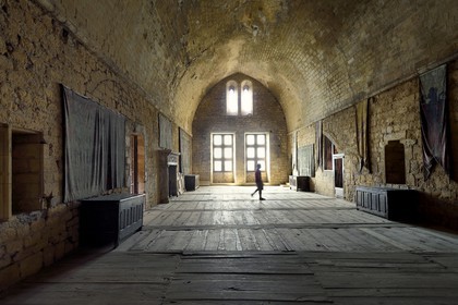France, Dordogne (24), Périgord Noir, vallée de la Dordogne, Beynac-et-Cazenac, labellisé Les Plus Beaux Villages de France, le chateau du XIIIème siècle, la salle de Réunion des États du Périgord
