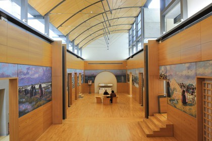 France, Finistère (29), Quimper, musée des Beaux Arts, reconstitution des fresques du restaurant de l'épée