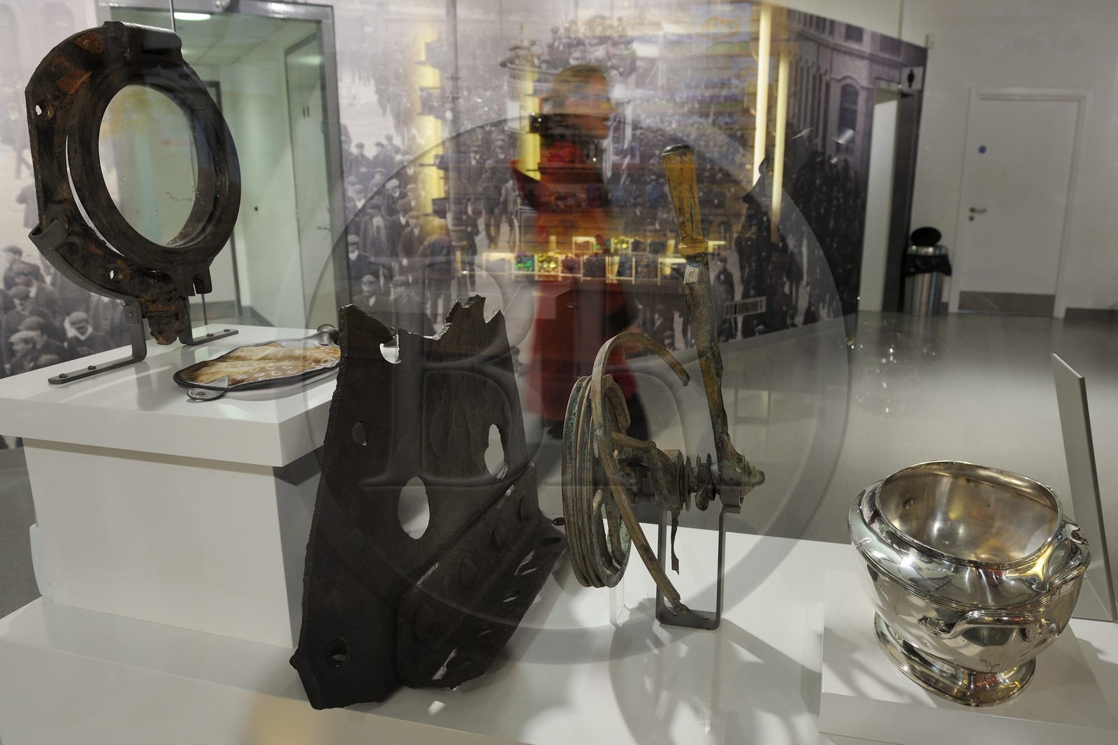 Royaume-Uni, Irlande du Nord, Cultra près de Belfast, Ulster Folk and Transport Museum, objets provenant du naufrage du RMS Titanic