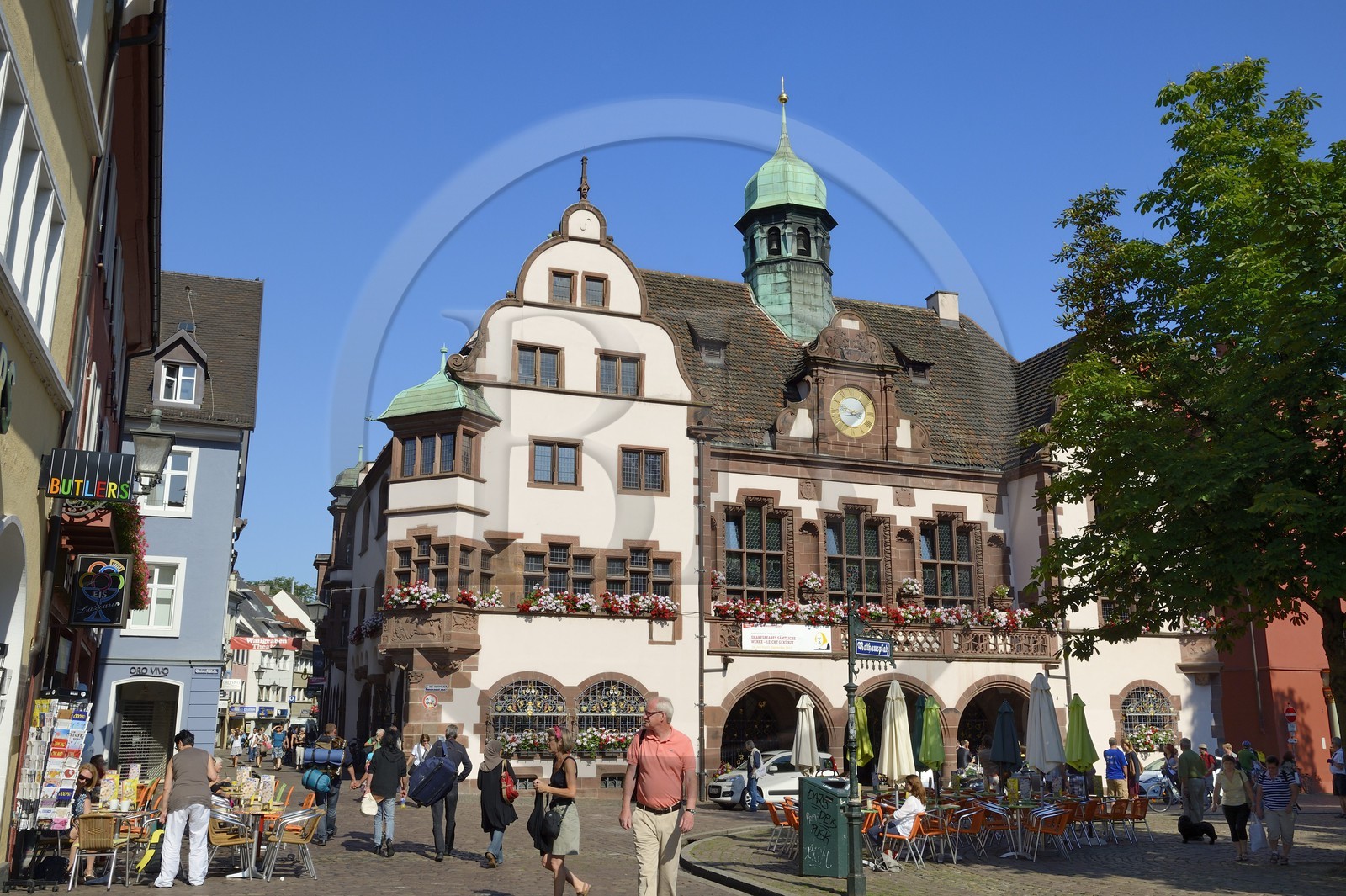 Allemagne, Bade-Wurtemberg, Fribourg en Brisgau, l'hotel de ville sur Rathausplatz