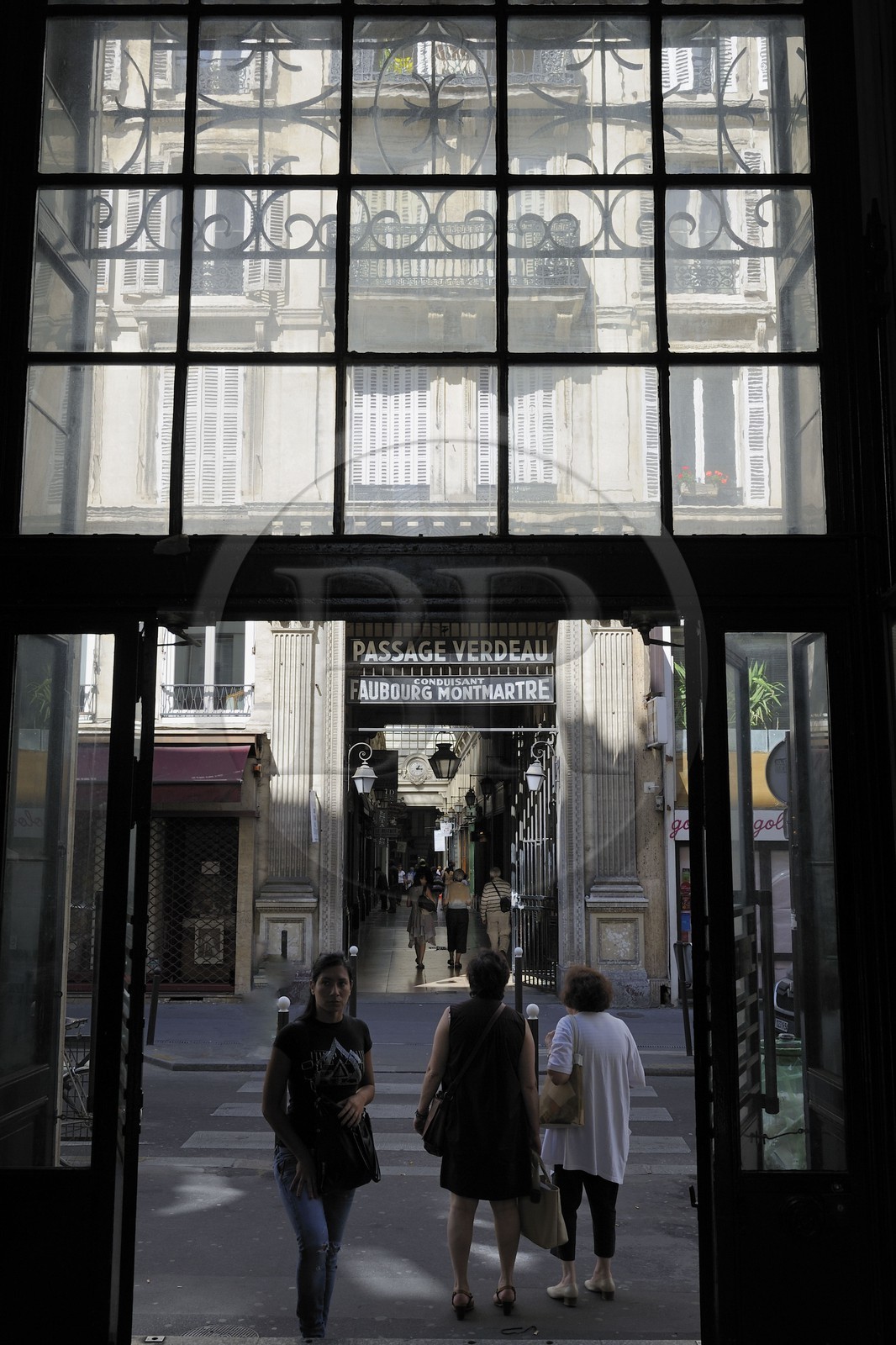 France, Paris, Passage Verdeau seen from the Passage Jouffroy