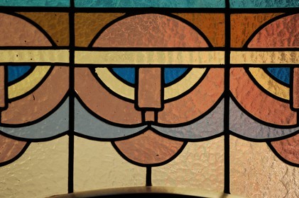 Norway, More Og Romsdal, Alesund, Art Nouveau window