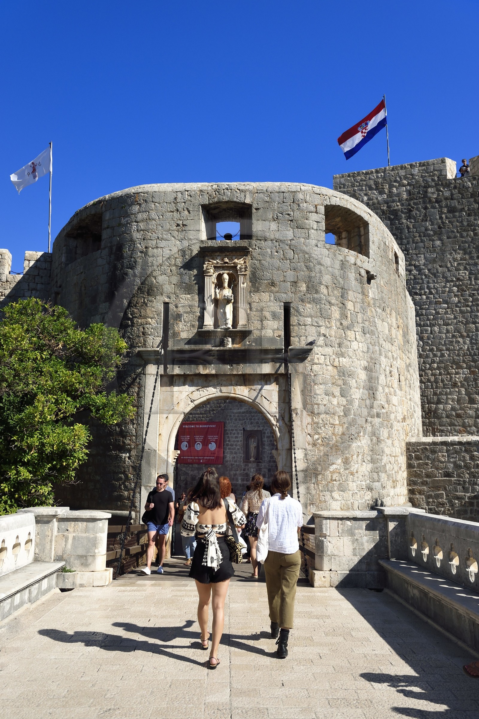 Croatia, Dalmatia, Dalmatian coast, Dubrovnik, Historic Centre listed as World Heritage by UNESCO, Pile gate