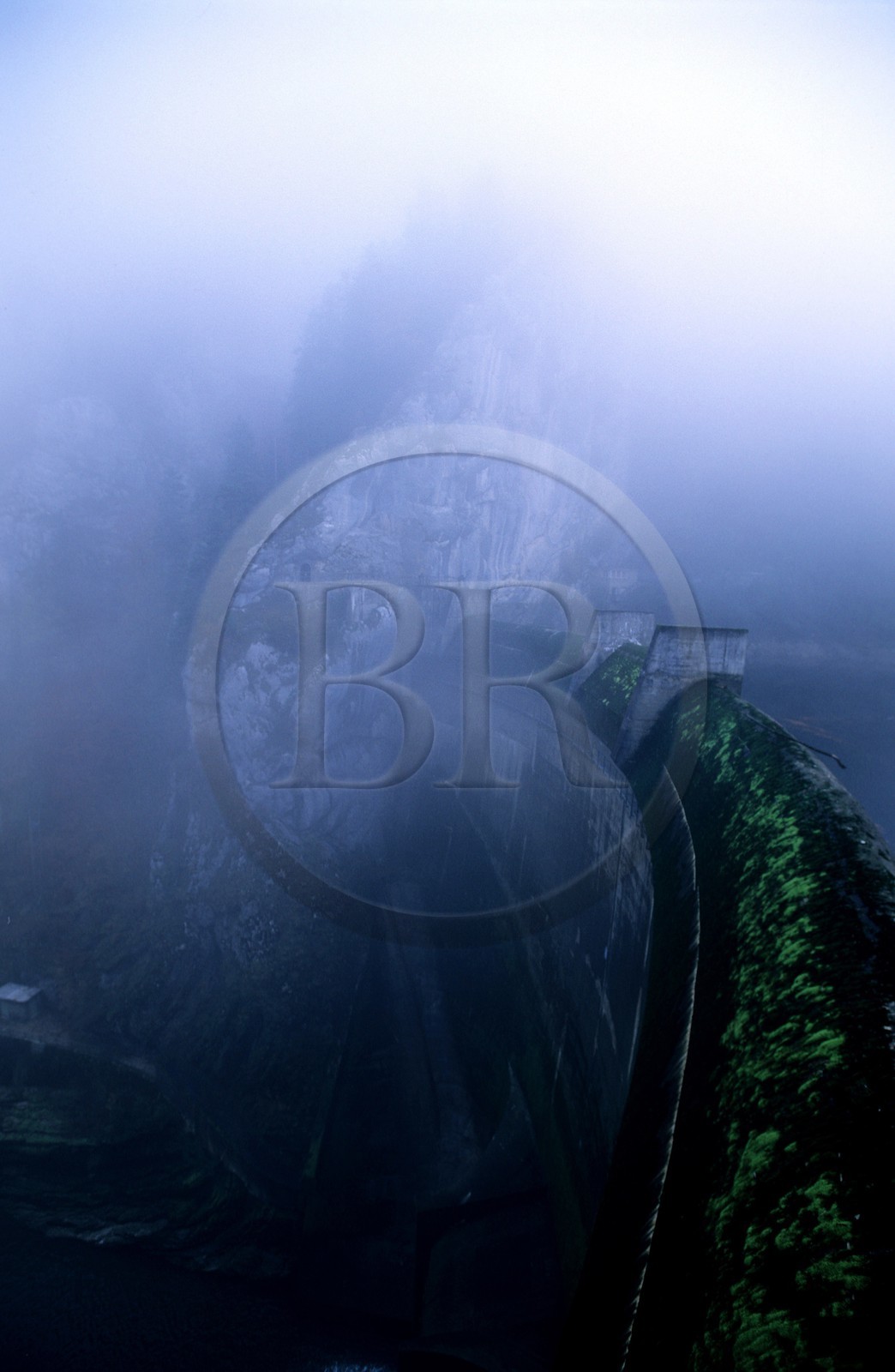 France, Doubs, Chatelot dam on the Swiss border