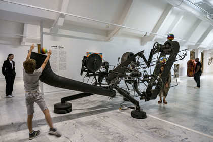 France, Bouches-du-Rhône (13), Marseille, le MAC (musée d'Art Contemporain), rénové en 2023,  Rotozaza I (1967), oeuvre de Jean Tinguely
