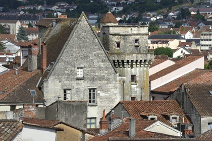 France, Dordogne (24), Périgord Blanc, Périgueux, l'Hotel particulier Saltgourde depuis la tour Mataguerre