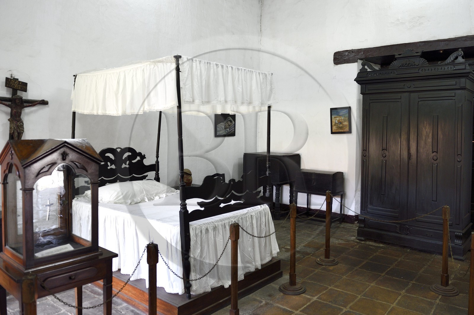 Nicaragua, Leon, maison et musée du poète Ruben Dario, sa chambre