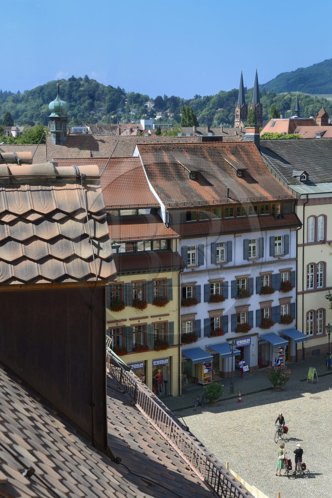 Allemagne, Bade-Wurtemberg, Fribourg en Brisgau, l'Augustinerplatz