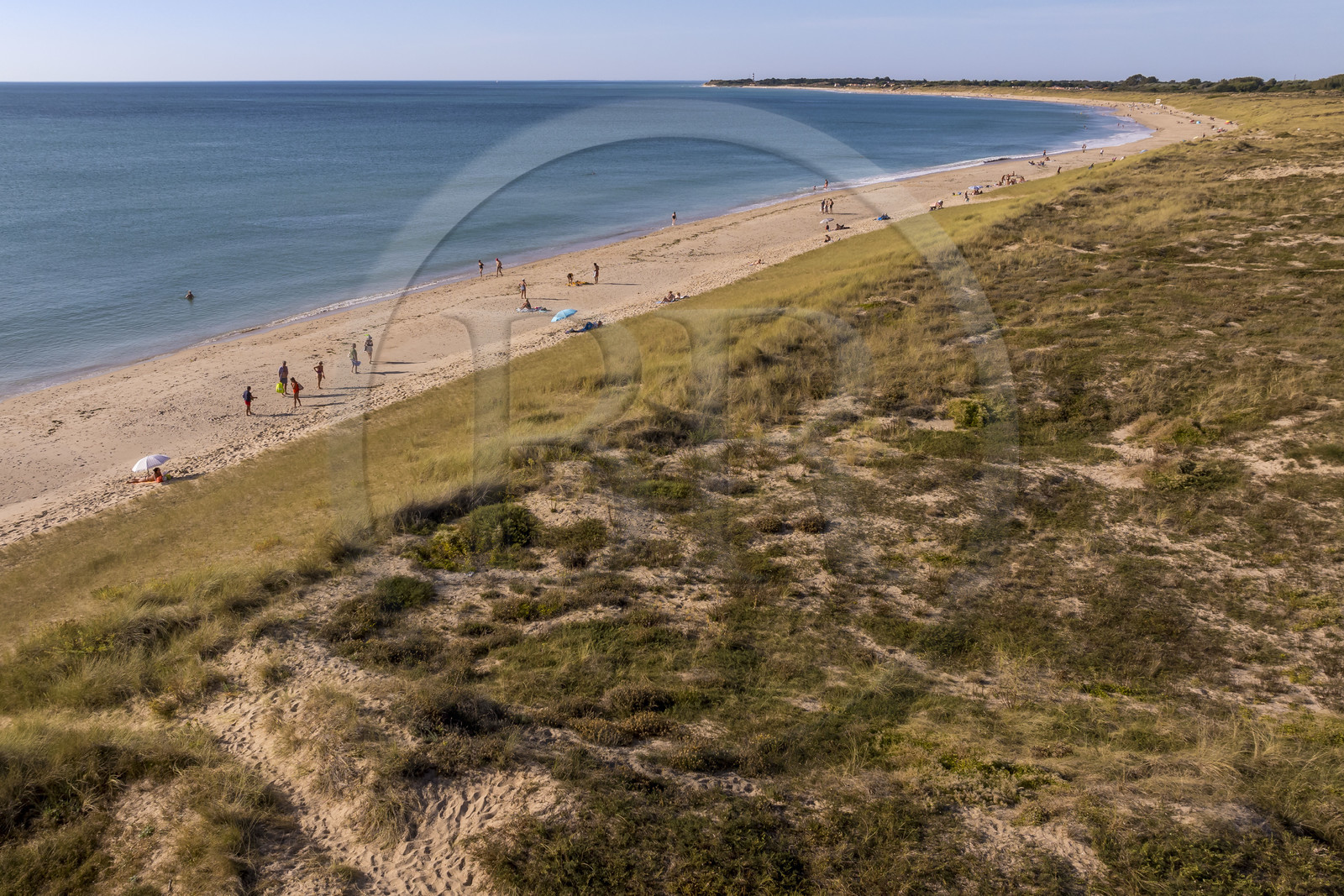France, Charente-Maritime (17), Ile d'Oléron, Saint-Georges-d'Oléron, plage de Chaucre (vue aérienne)