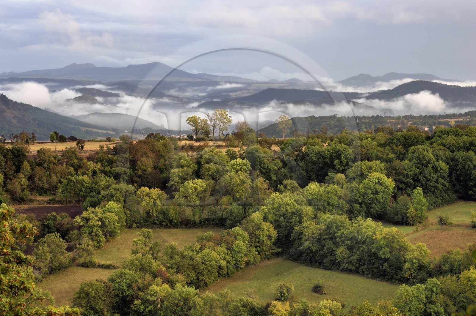 France, Haute-Loire (43), Polignac, la haute vallée de la Loire à l'Ouest du Puy en Velay