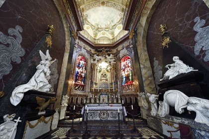 France, Meurthe et Moselle (54), Nancy, l'église Notre-Dame-de-Bonsecours-de-Nancy par l'architecte Héré qui abrite les tombeaux de Catherine Opalinska et de Stanislas Leszczynski
