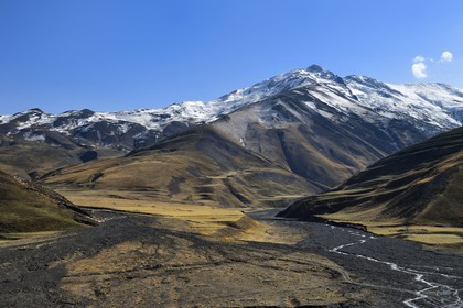 Azerbaïdjan, région de Quba (Guba), chaine de montagne du Grand Caucase, la vallée de la route Xinaliq Yolu vers Khinalug (Xinaliq)