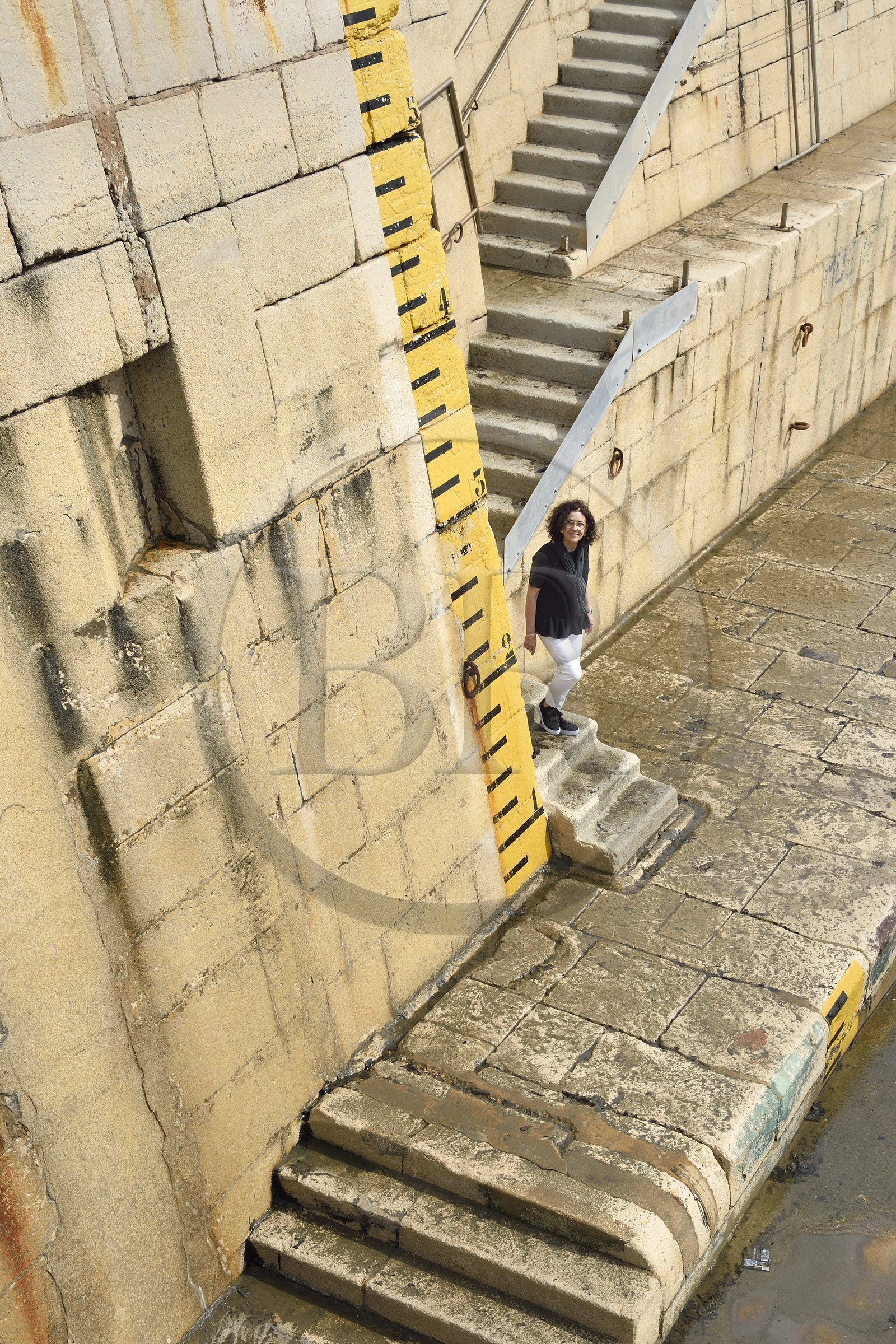 France, Var, Toulon, the naval base (Arsenal), refit basin said small Vauban basin built according to the plans of the engineer Antoine Groignard, the administrator and curator of the National Maritime Museum Cristina Baron