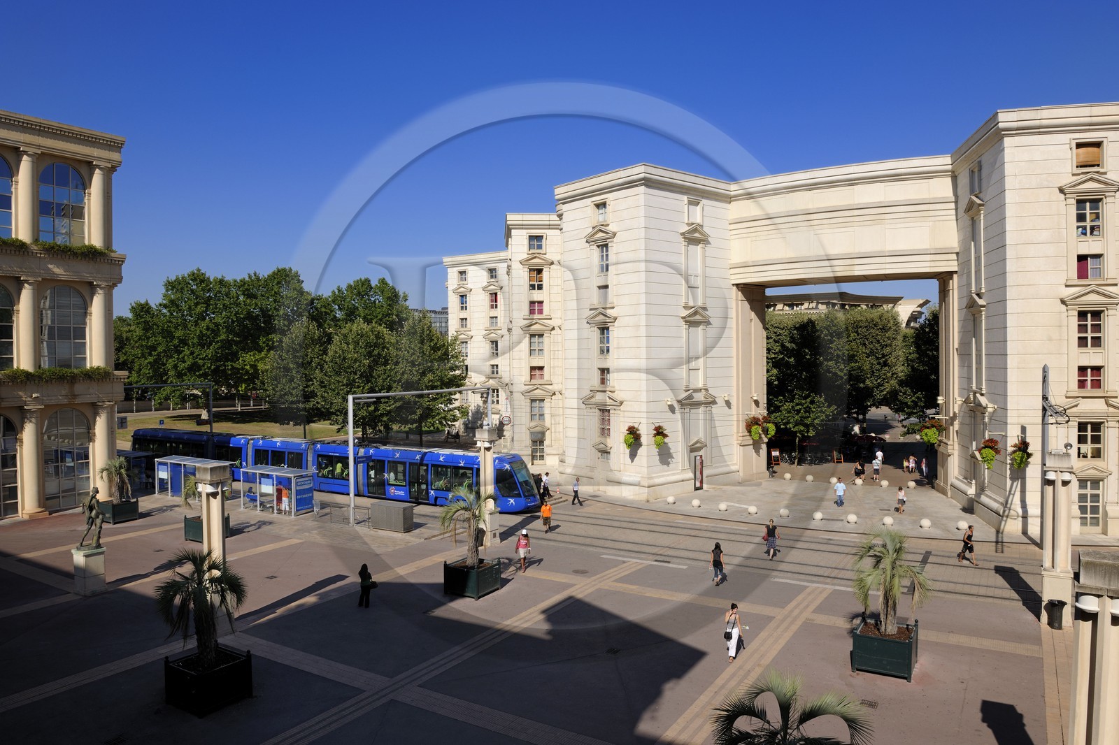 France, Hérault (34), Montpellier, quartier Antigone de l'architecte Ricardo Bofill, place du Nombre d'Or