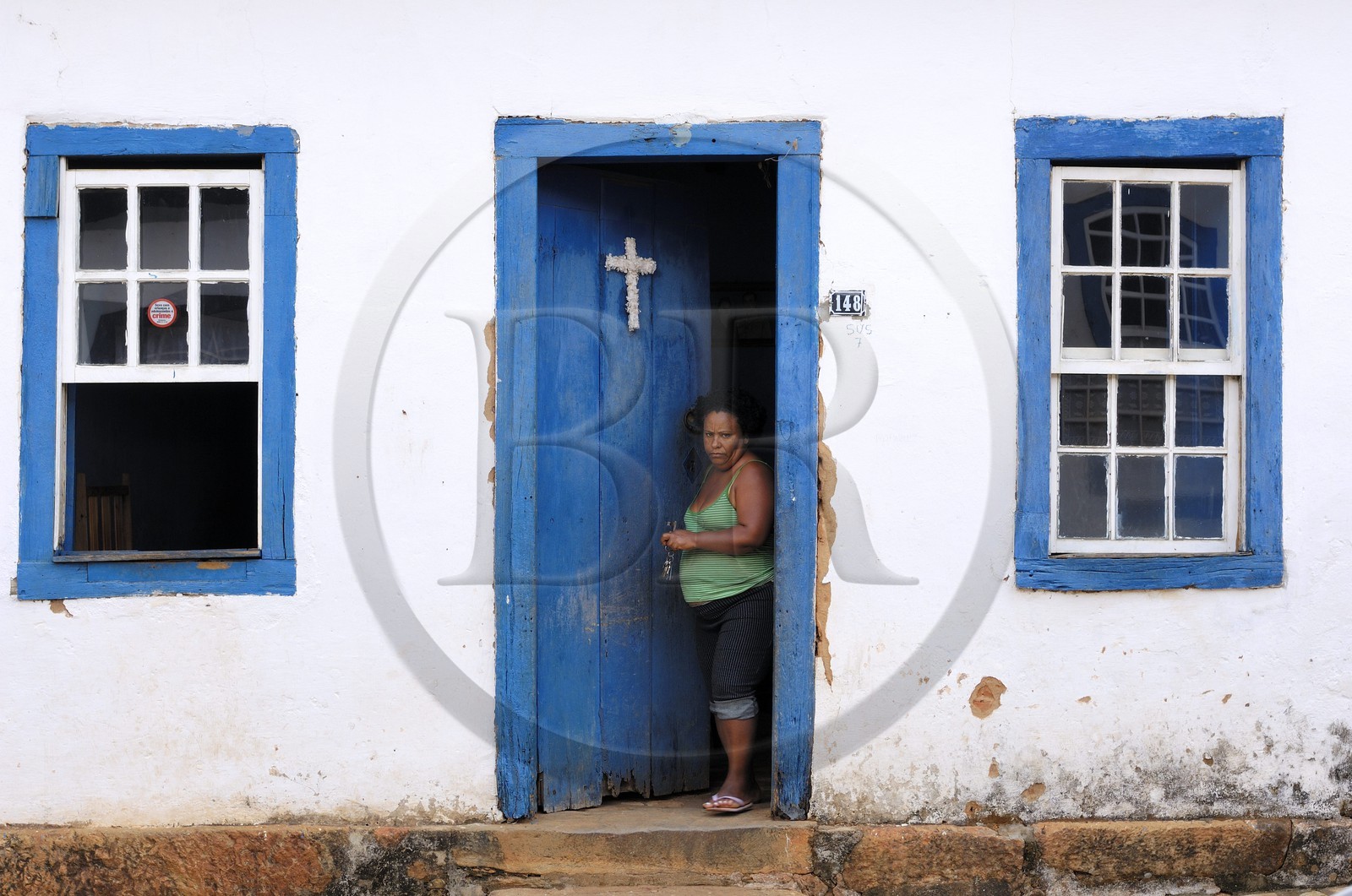 Brésil, Etat du Minas Gerais, Tirandentes, la rue Padre Toledo (Route de l'or, Estrada Real)