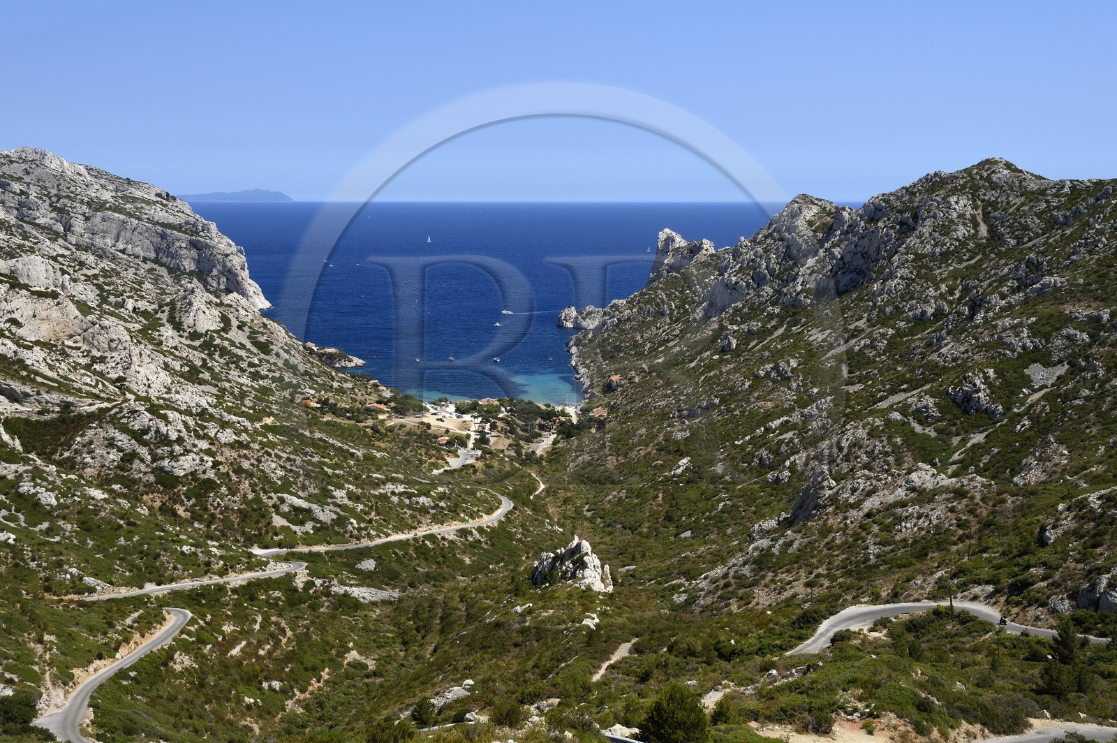 France, Bouches-du-Rhône (13), Marseille, Parc national des Calanques, Calanque de Sormiou (demande d'autorisation nécessaire avant publication)