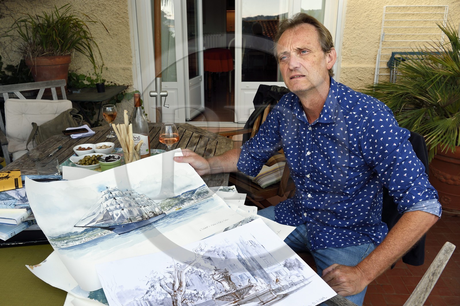 France, Var (83), Toulon, l'écrivain Remi Kerfridin