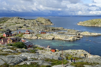 Suède, Västra Götaland, Väderöarna (iles météo) au large de Fjällbacka, le petit port