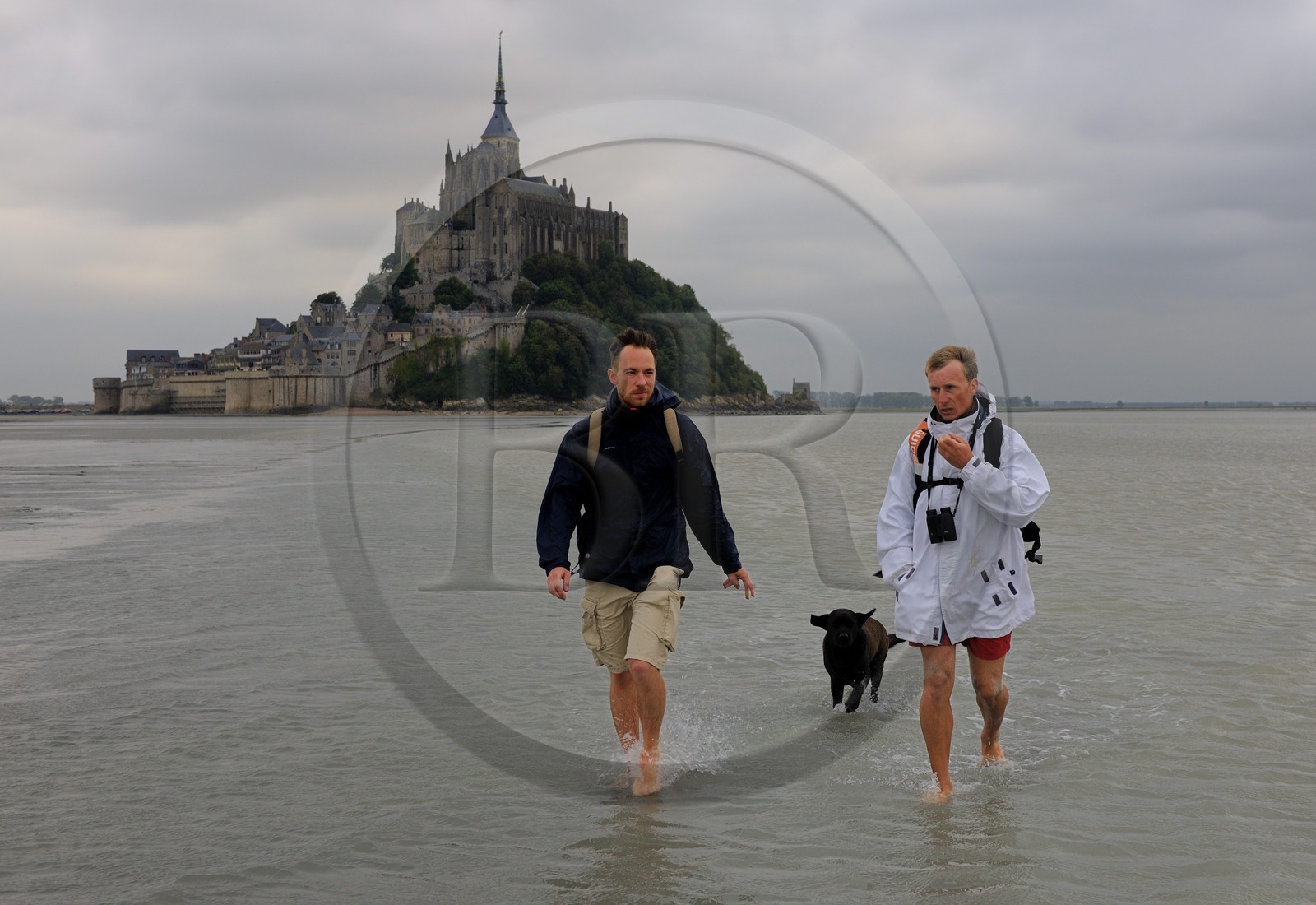 France, Manche (50), découverte de la Baie du Mont-Saint-Michel à pied avec le guide Romain Pilon
