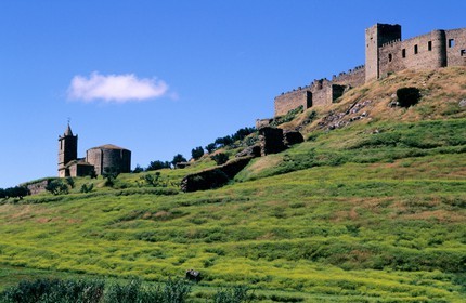Spain, Estremadura, Medelin, (Cortes birthplace) the castle dominating the town