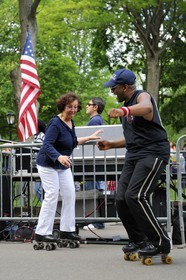 Etats-Unis, New York, Manhattan, Central Park, danse en rollers