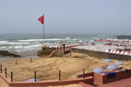 Morocco, Casablanca, La Corniche privat beach