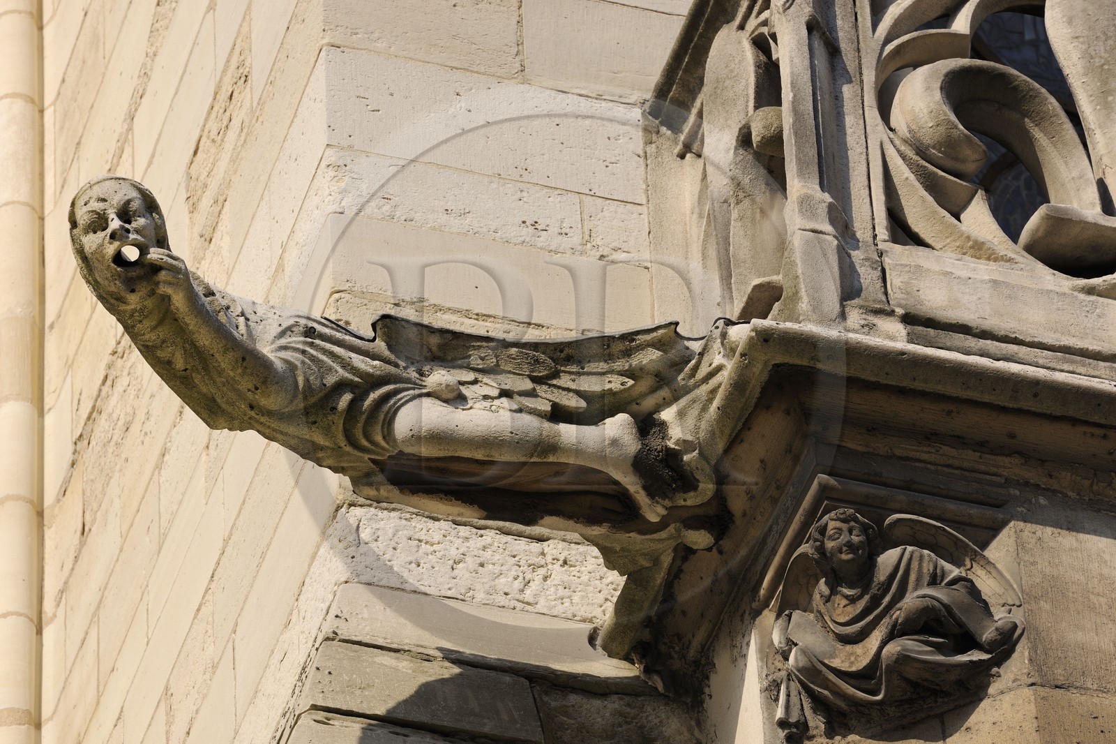 France, Paris, ile de la Cité, the Sainte Chapelle (the Holy Chapel), gargoyle of the facade