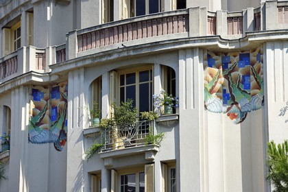 France, Alpes-Maritimes (06), Nice, immeuble La Rotonde (1929-1930) de style Art Déco au 41 boulevard Gambetta de l'architecte G.Dikansky