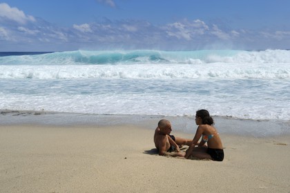 France, île de la Réunion, la côte sud, plage de Grand-Anse