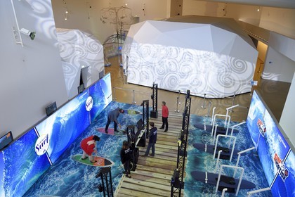 France, Pyrénées-Atlantiques (64), Pays-Basque, Biarritz, la Cité de l'Océan et du Surf de l'architecte Steven Holl