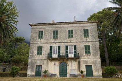 France, Haute-Corse (2B), Cap Corse, Sisco, la maison Casanova (Palazzi ou Maison d'Americain) appartient toujours à la famille Santoni dont l’ancêtre fit fortune à Saint-Domingue grâce à la canne à sucre
