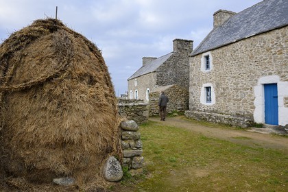 France, Finistere, the regional natural park of Armorica, Iroise sea, Ouessant island, Biosphere reserve (UNESCO), Ecomuseum houses of Niou Huella