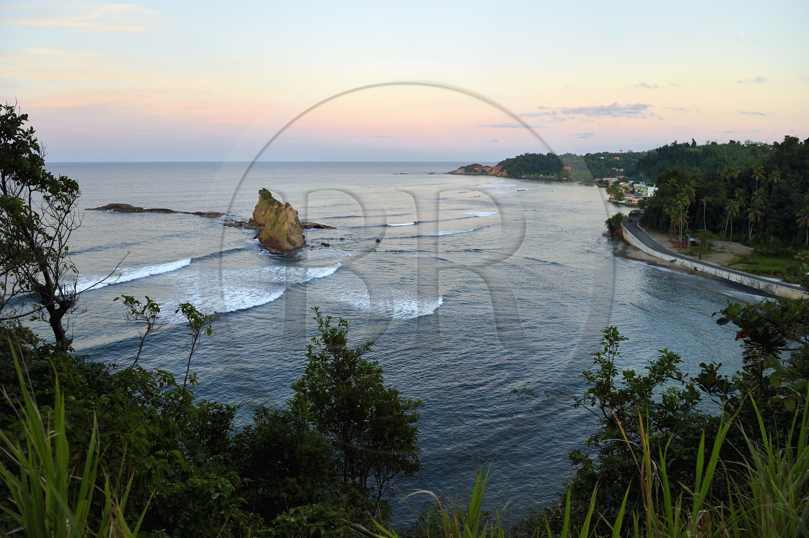 Caraïbes, Ile de la Dominique, baie de Calibishie sur la côte Nord