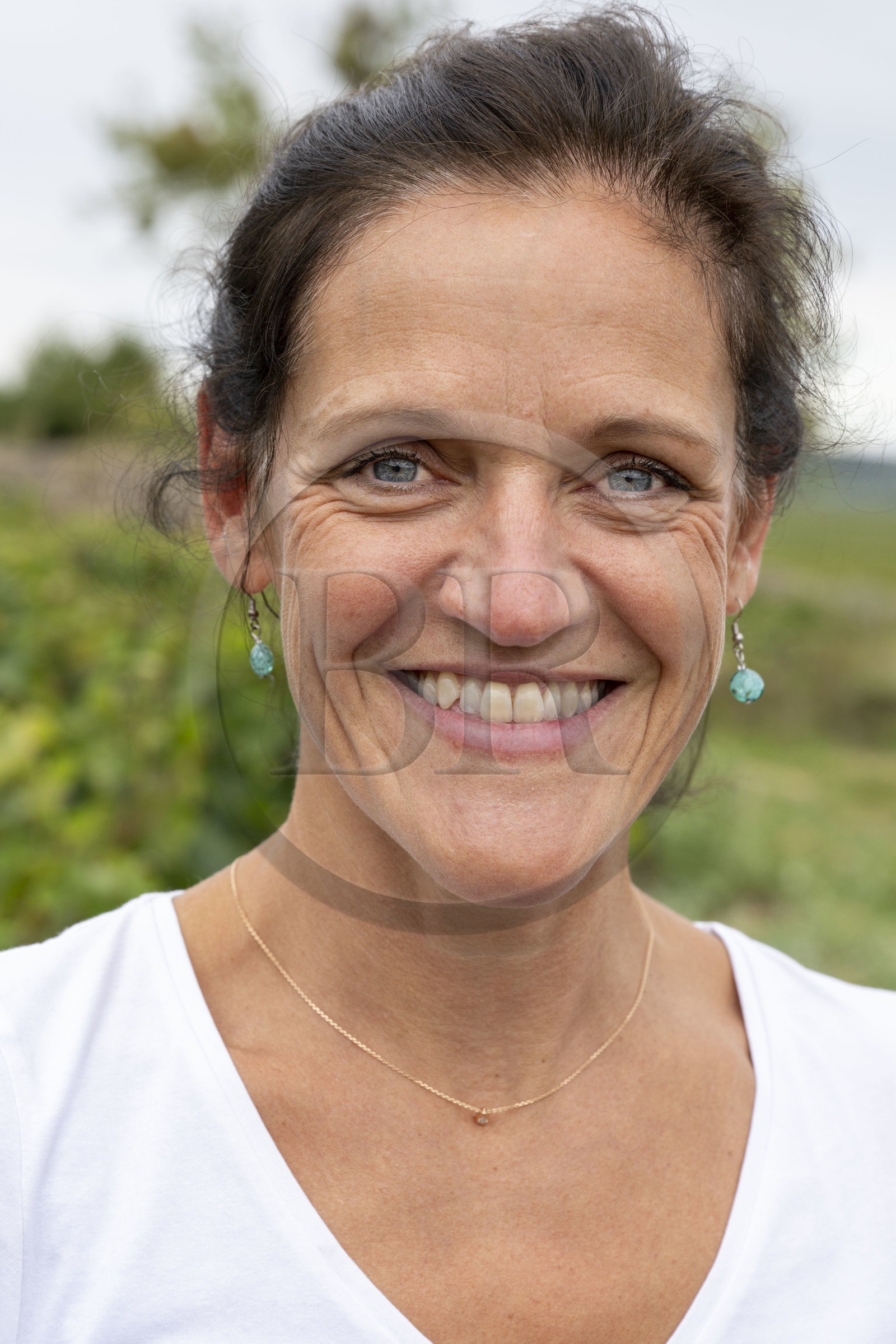 France, Côte-d'Or (21), les climats de Bourgogne classés Patrimoine Mondial de l'UNESCO, Côte de Beaune, Beaune, la régisseur et vinificatrice des Hospices de Beaune Ludivine Griveau