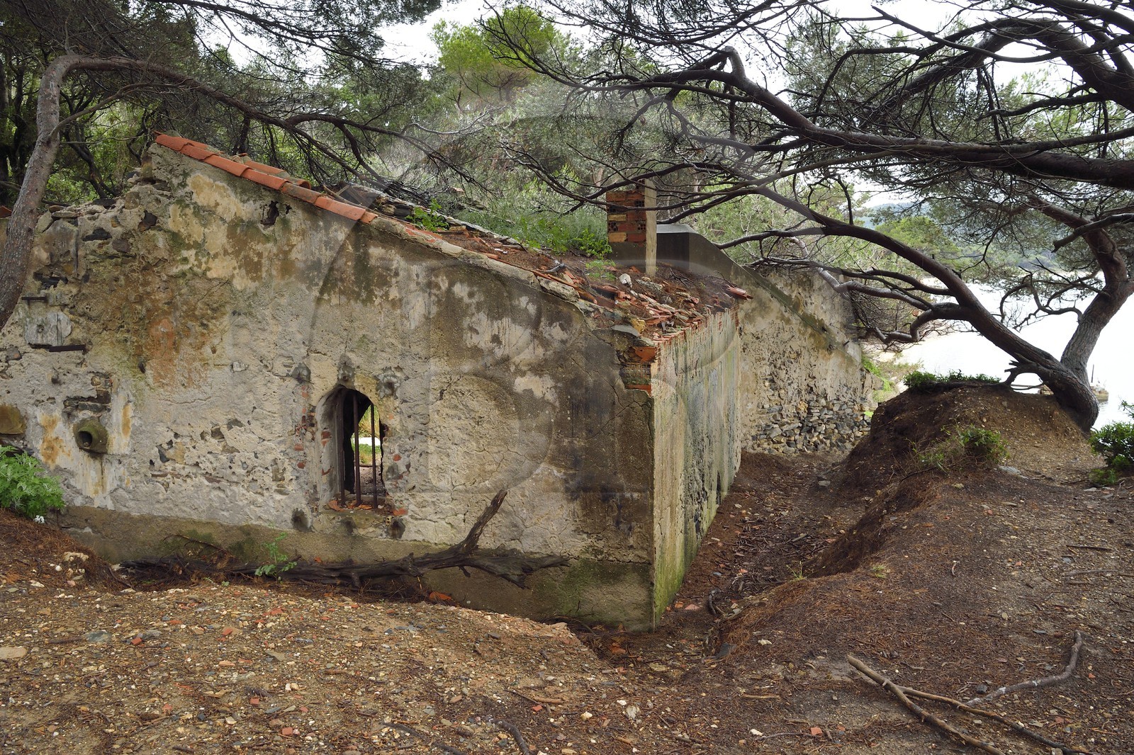 France, Var (83), Iles d'Hyères, parc national de Port Cros, Ile de Porquerolles, maison de Belmondo dans le film Pierrot le Fou de Jean-Luc Godard