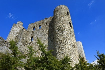 France, Var (83), parc naturel régional du Verdon, Bargème, labellisé Les Plus Beaux Villages de France, chateau Sabran de Ponteves