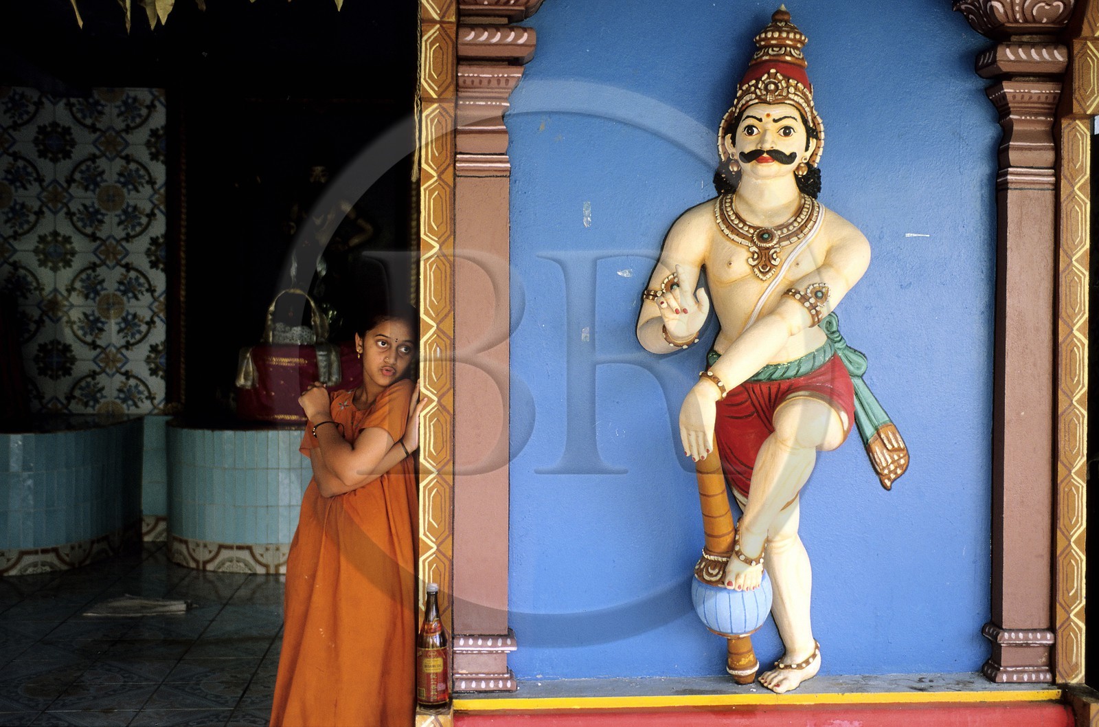 France, île de la Réunion, Etang Saint-Paul, petit temple Tamoul
