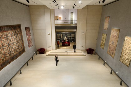 France, Rhone, Lyon, historical site listed as World Heritage by UNESCO, Textiles and Decorative Arts museum, carpet Art hall